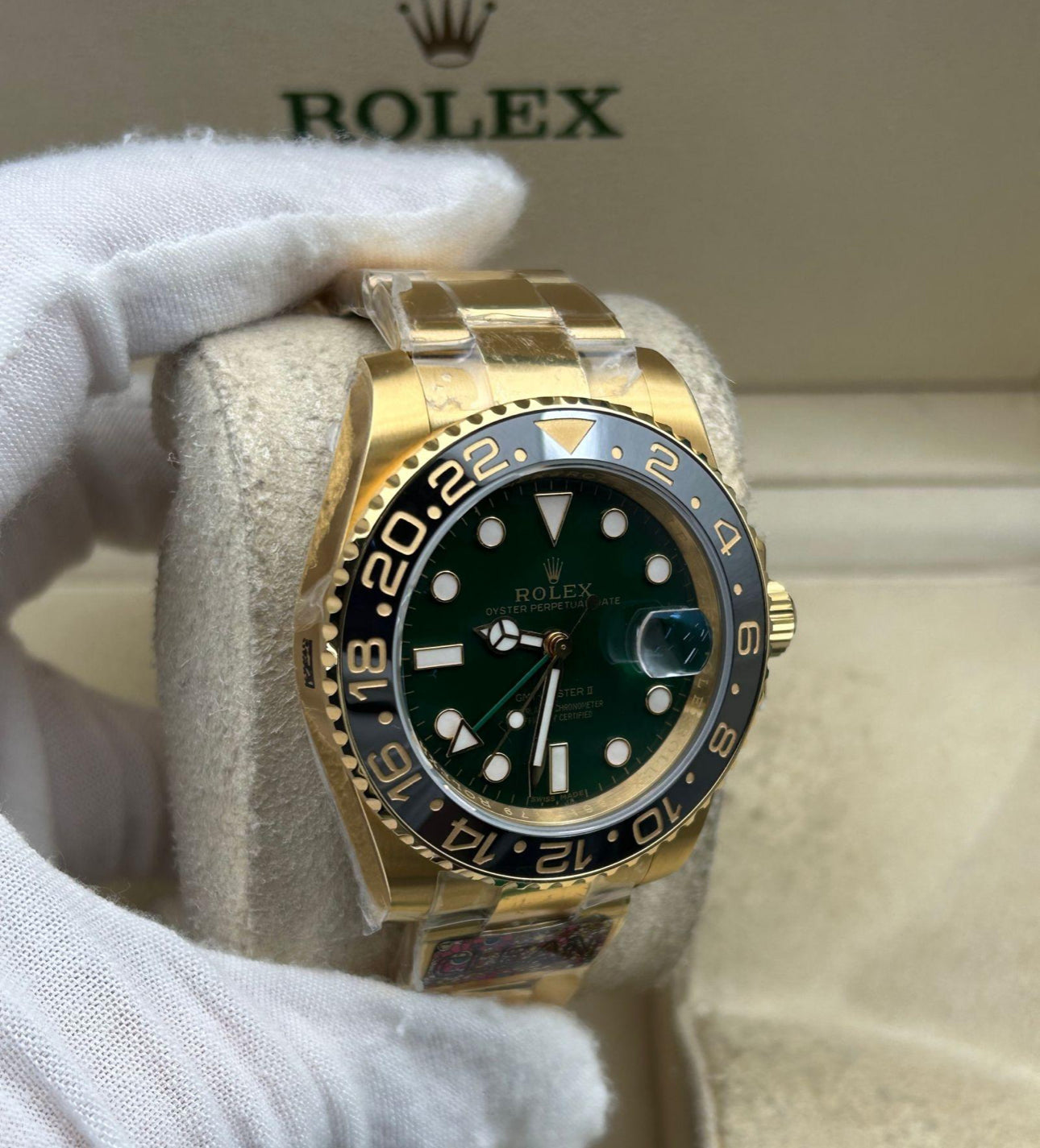 Rolex Gmt Master II Gold Green Swiss Superclone 1:1 Best Factory