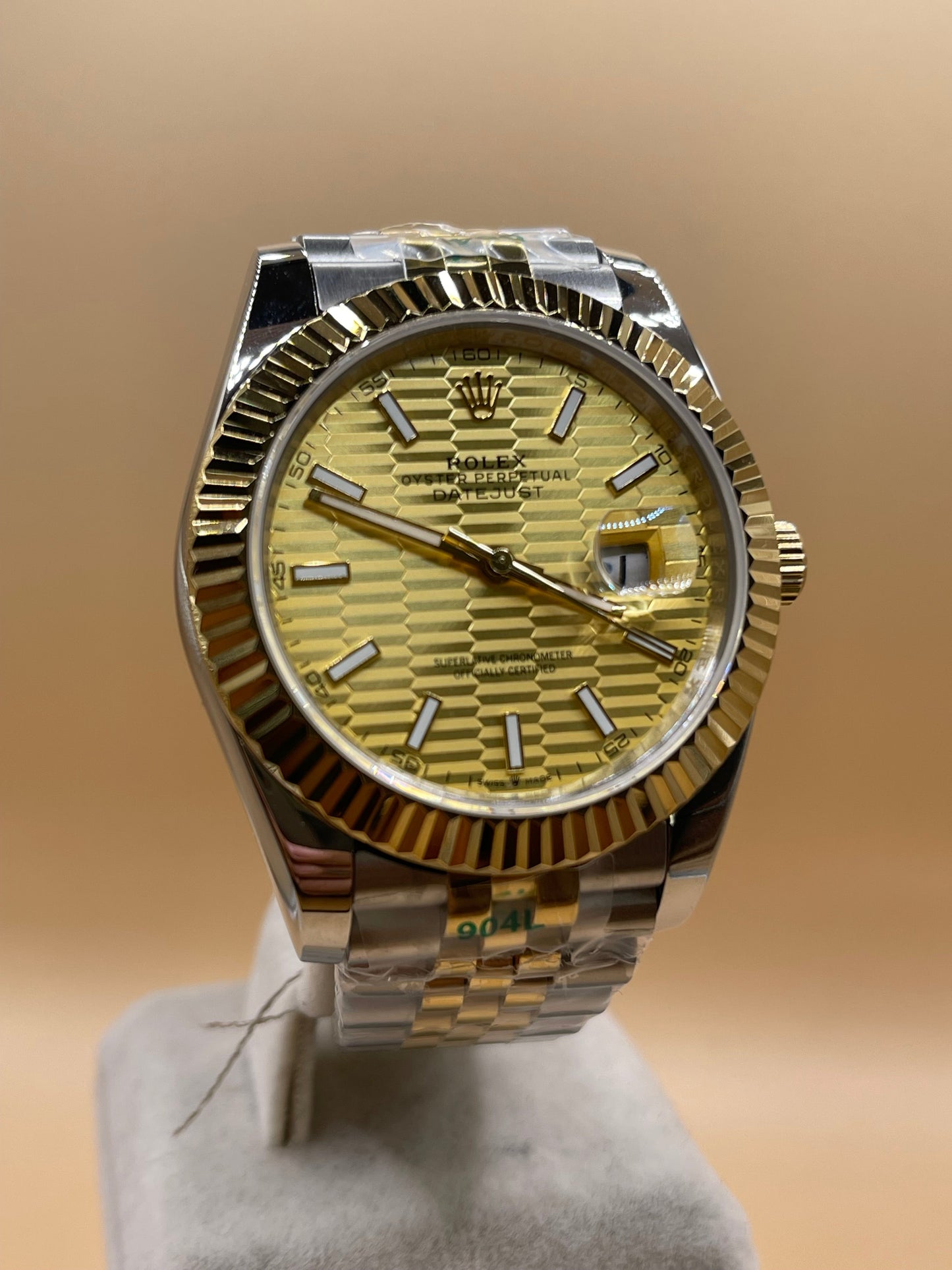 Rolex Datejust 41 Gold Fluted 126233 Clone