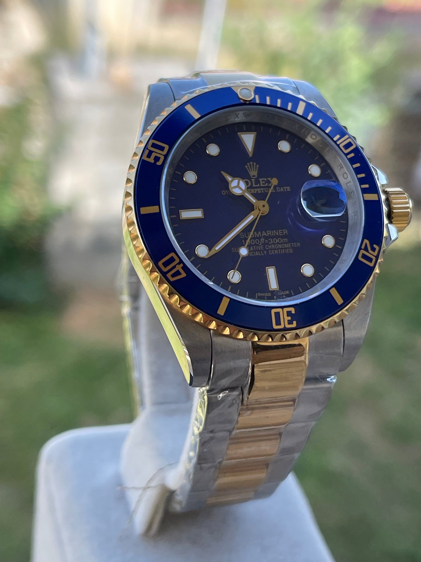 ROLEX SUBMARINER TWO TONE BLUE CLONE