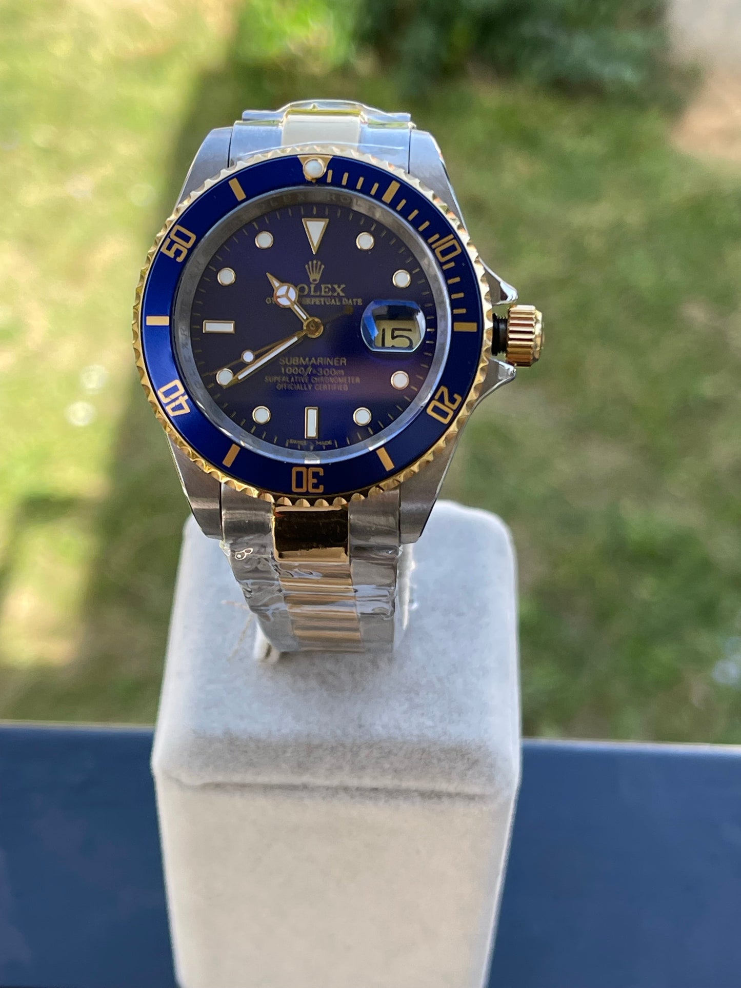 ROLEX SUBMARINER TWO TONE BLUE CLONE