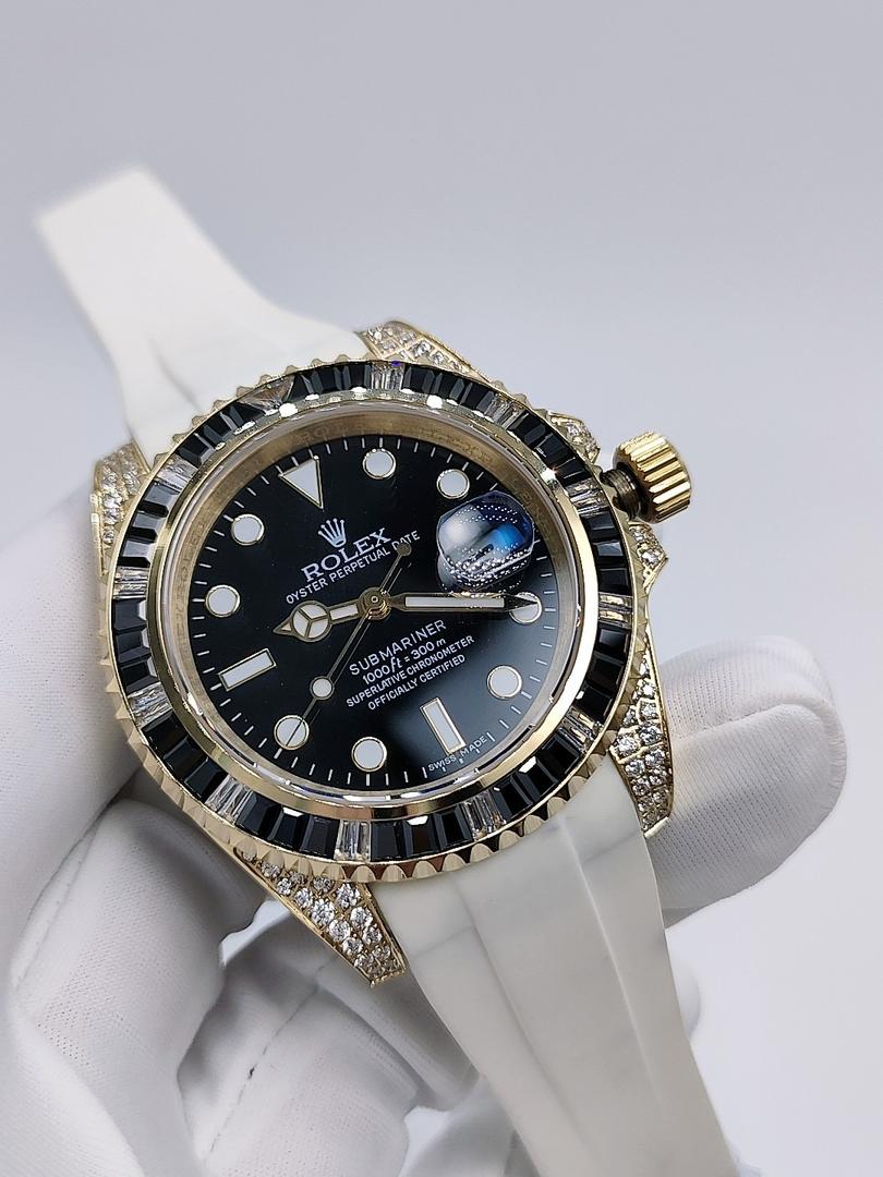 Rolex GMT Master II Gold Diamonds Icedout superclone