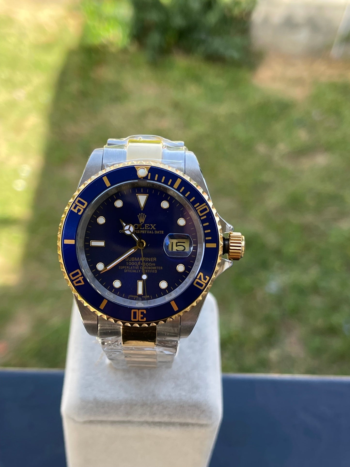 ROLEX SUBMARINER TWO TONE BLUE CLONE