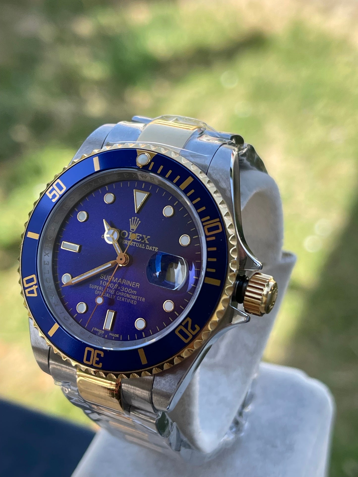 ROLEX SUBMARINER TWO TONE BLUE CLONE