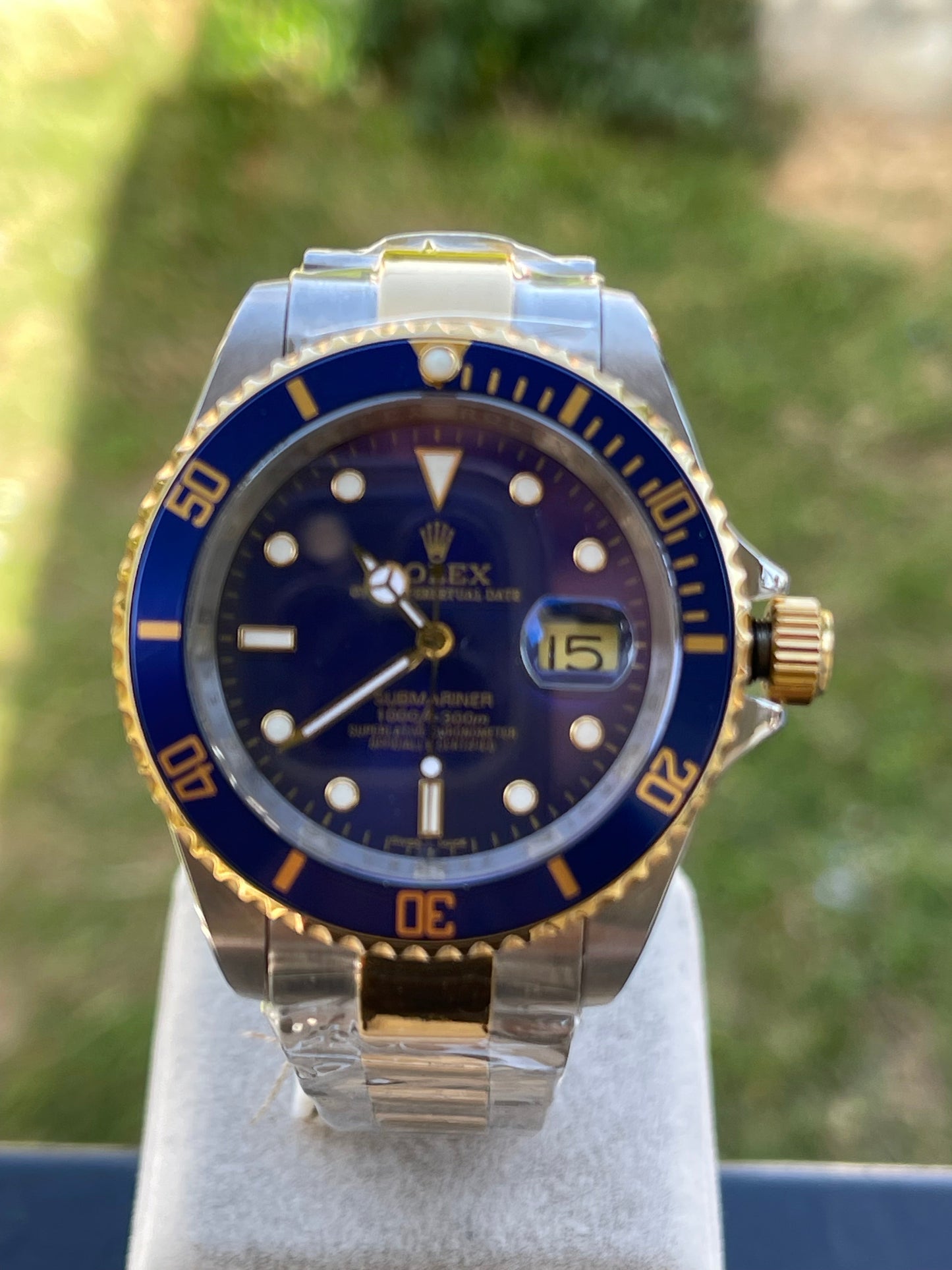 ROLEX SUBMARINER TWO TONE BLUE CLONE