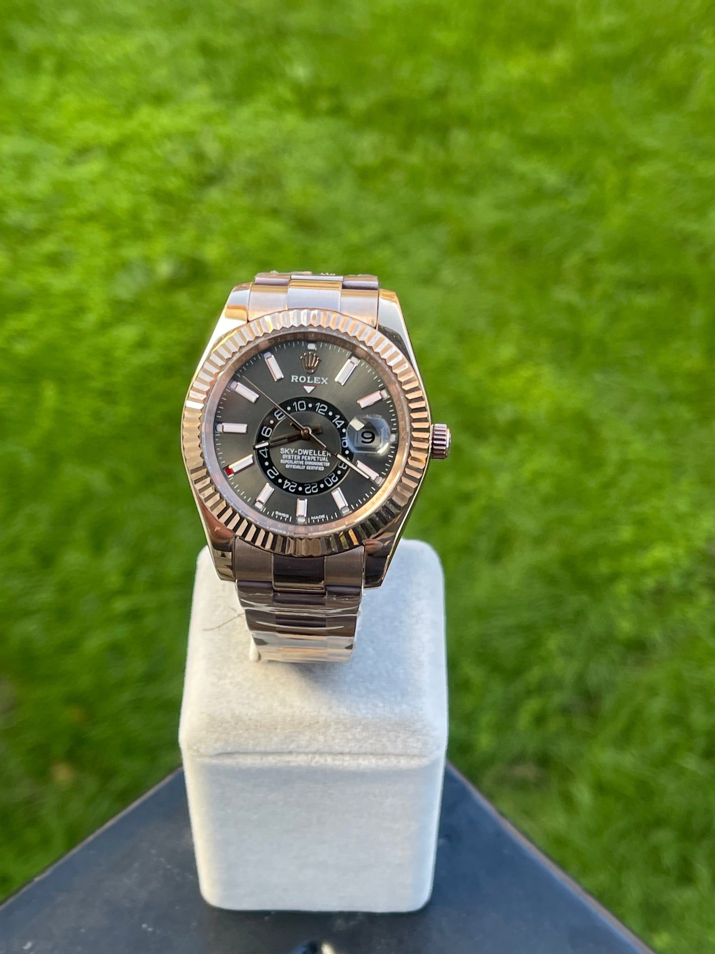 Rolex Sky-Dweller Rose Gold 336935 Rhodium Oyster Clone