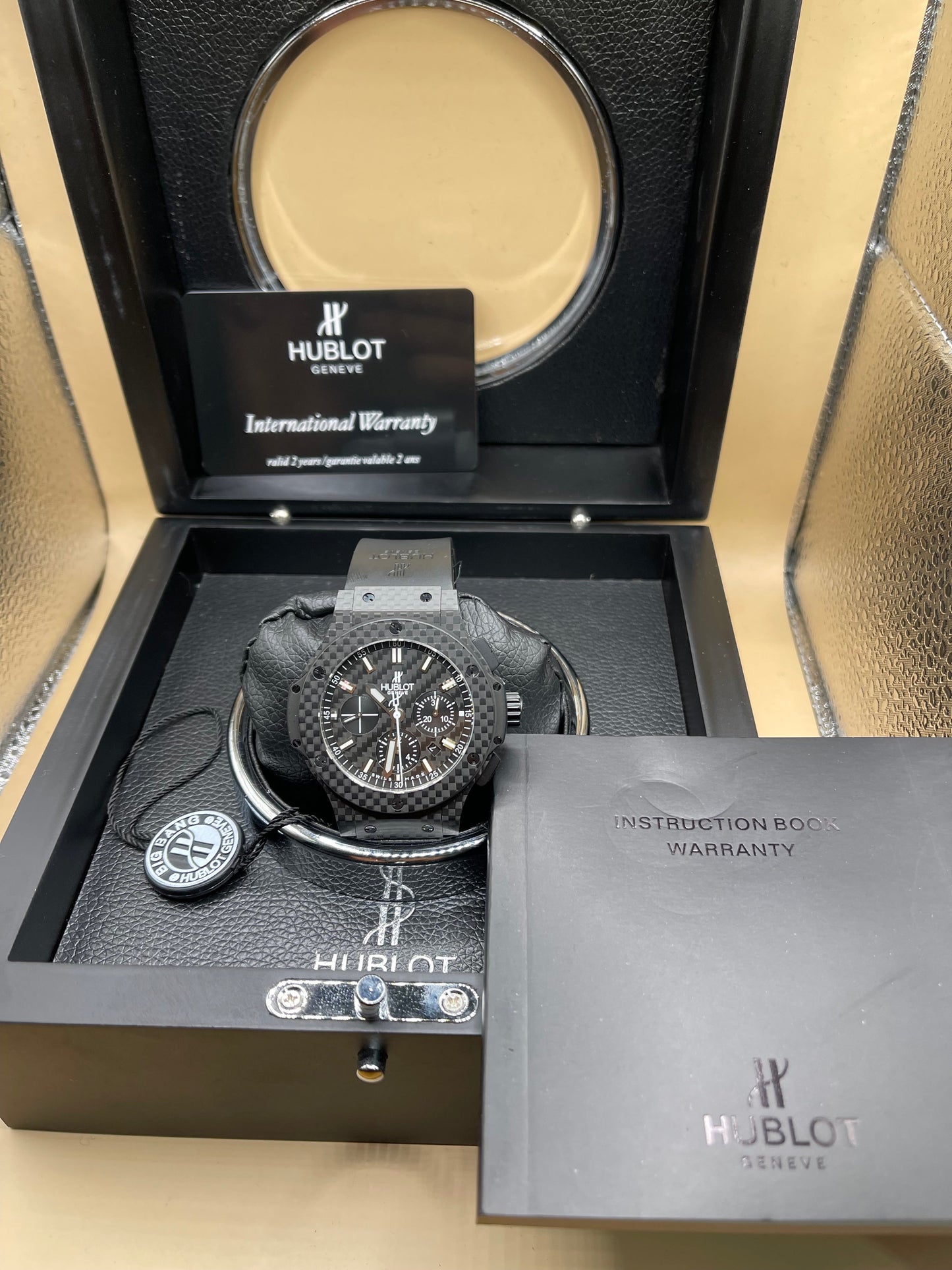 Hublot Big Bang 44’ Carbon Automatic Chronograph Swiss Movement