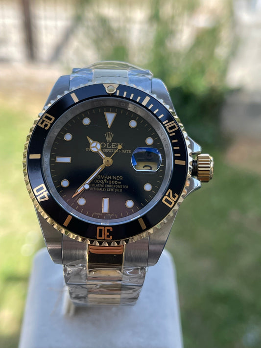 ROLEX SUBMARINER TWO TONE BLACK CLONE