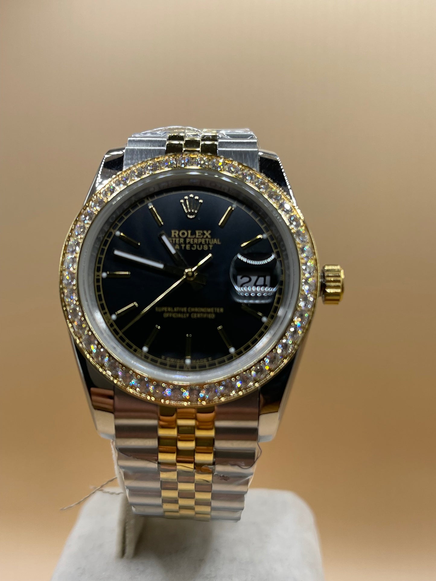 Rolex Datejust 41 Gold Diamonds Clone