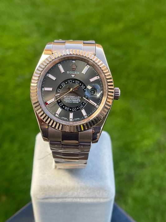 Rolex Sky-Dweller Rose Gold 336935 Rhodium Oyster Clone