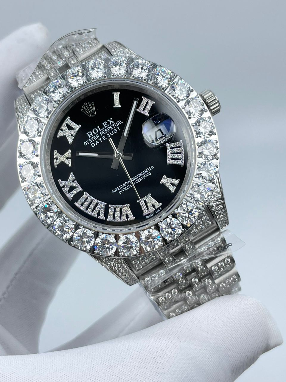 Rolex Datejust Full Diamonds Icedout superclone